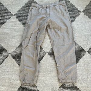 Uniqlo Men's Casual Khaki Linen Pants